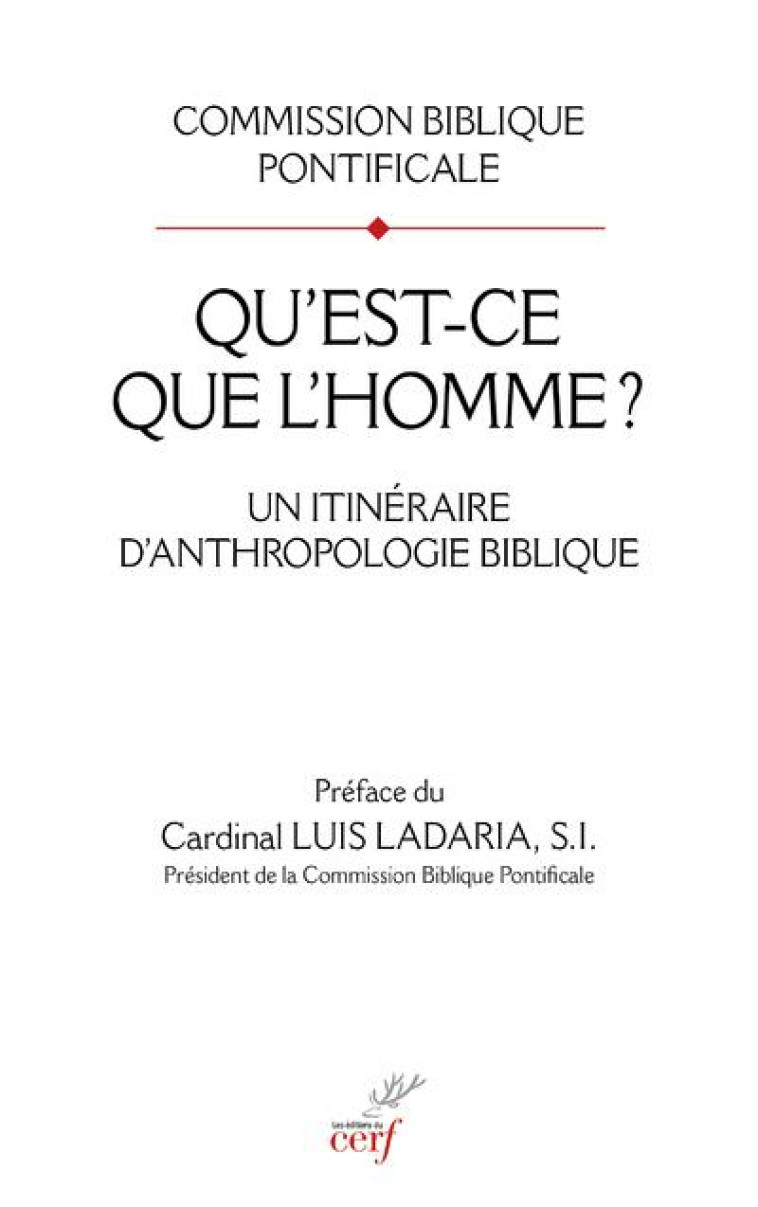 QU'EST-CE QUE L'HOMME ? - COMMISSION BIBLIQUE - CERF