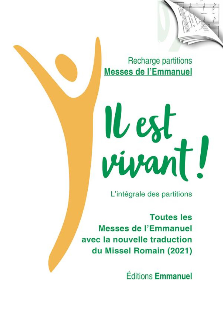 RECHARGE DE PARTITIONS DES MESSES DE L'EMMANUEL - NOUVELLE TRADUCTION DU MISSEL ROMAIN (2021) - COLLECTIF EMMANUEL M - EMMANUEL