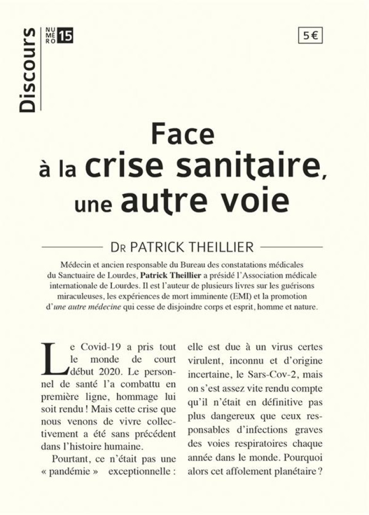 FACE LA CRISE DU COVID, UNE AUTRE VOIE  (EDITION COMPLETEE) - THEILLIER PATRICK - TEQUI