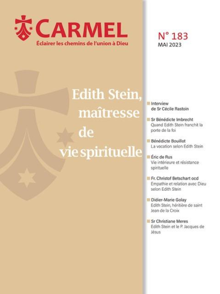 REVUE CARMEL - EDITH STEIN, UNE MAITRESSE DE VIE - COLLECTIF - CARMEL