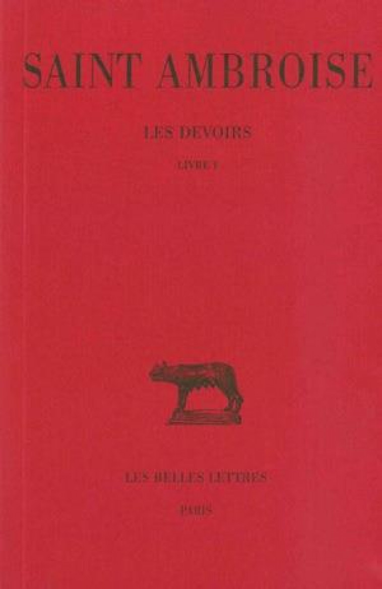 DEVOIRS T.1  -  L1 - SAINT AMBROISE - BELLES LETTRES