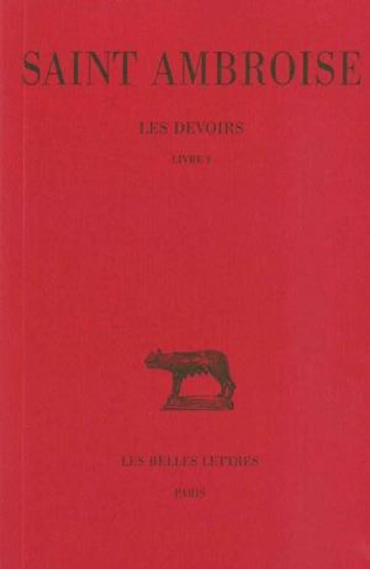 DEVOIRS T.1  -  L1 - SAINT AMBROISE - BELLES LETTRES