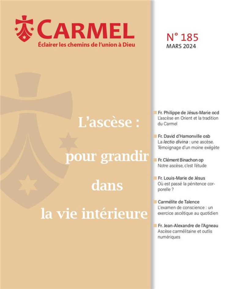 L ASCESEA : POUR LE SERVICE DE LA VIE INTERIEURE - CARMEL 185 - SAUVAGE BAPTISTE - CARMEL