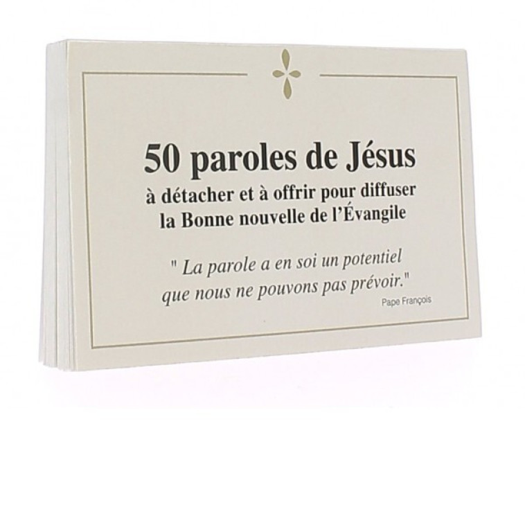 50 paroles de Jésus à détacher et à offrir pour diffuser la Bonne nouvelle de l’Évangile - Collectif  - STE MADELEINE