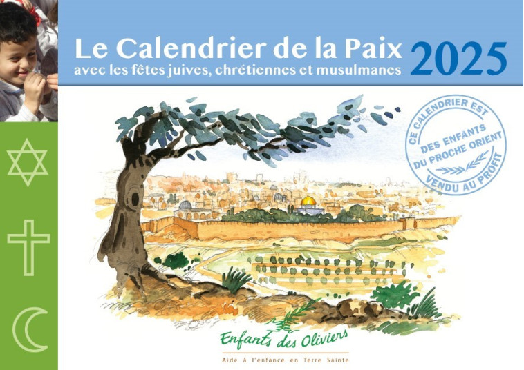 Calendrier de la Paix 2025 - Enfants des Oliviers  - AQUARAILES