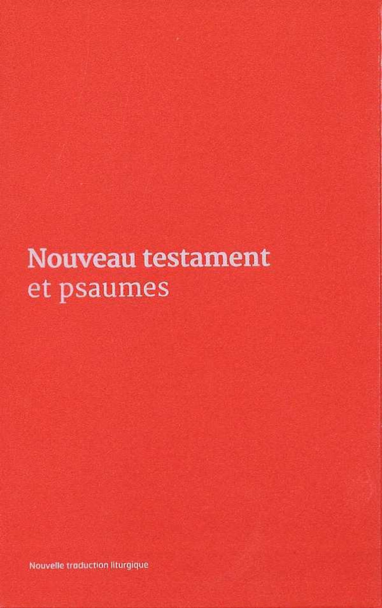 Nouveau Testament et Psaumes - Couverture vinyle rose - AELF  - EMMANUEL