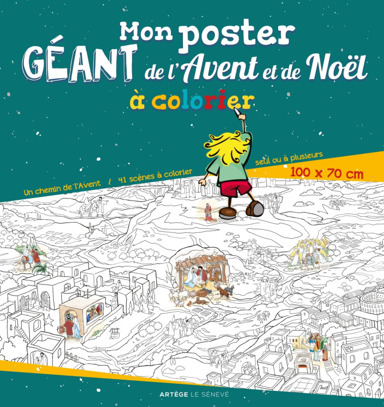 Mon poster géant de l'Avent et de Noël à colorier - Denel Régis - SENEVE