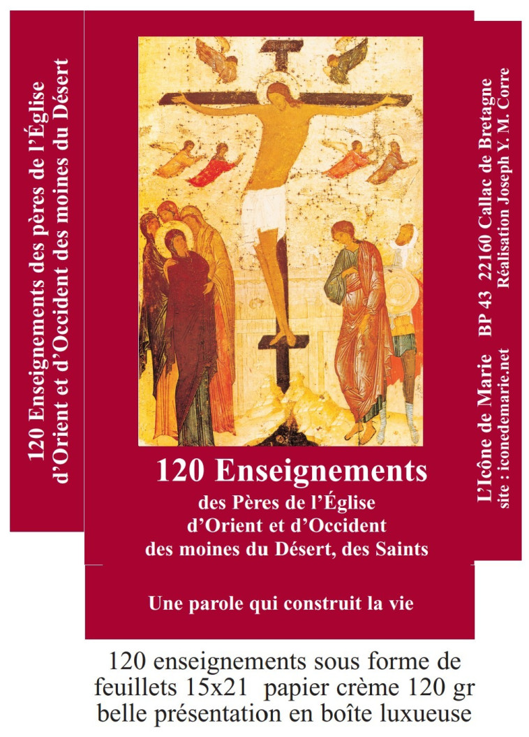 120 Enseignements des pères de l’Eglise  d’Orient et d’Occident - Corré Joseph - ICONE DE MARIE