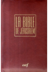 La bible de jerusalem - voyage cuir bordeaux zippee