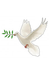 Autocollant colombe de la paix