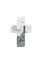 Magnet croix sois fort et courageux !