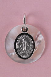 Medaille miraculeuse nacre argent