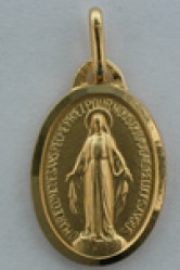 Medaille miraculeuse plaque or diamante