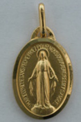 Médaille miraculeuse plaqué or diamante