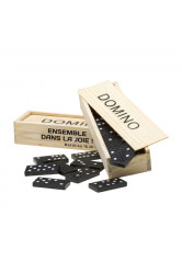 Jeu de dominos dans un coffret en bois