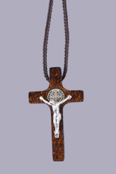 Croix bois fonce st benoit 5 cm