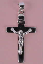 Croix argent avec christ