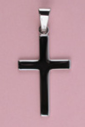 Croix argent droite classique 2.1cm