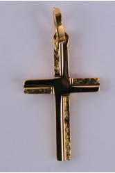Croix plaque or fantaisie