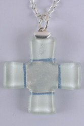 Croix verre grecque gm blanc