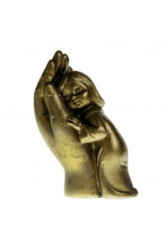 Enfant dans la  main bronze 10cm