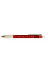 Stylo mon dieu est si bon transparent rouge