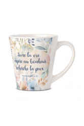 Mug florale aime la vie