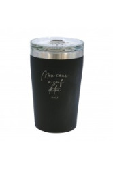 Mug isotherme noir mon cœur a soif de toi