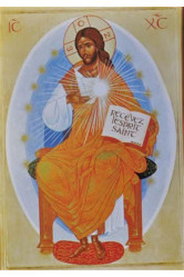 Icone du christ - mini icone autocollante 5x7 cm - 145.11