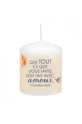 Mini  bougie motif fleuri que tout ce que vous faites