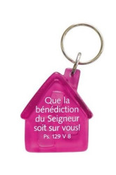 Porte-clés maison rose