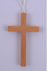 Croix bois de poirier - aube 9cm