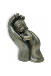 Enfant dans la  main bronze 10cm