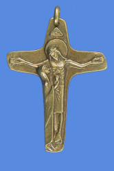 Croix bronzee marie + christ