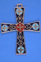 Croix bronze alpha omega