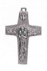 Croix metal pape francois 7cm
