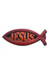 Magnet poisson jesus bois 10 cm