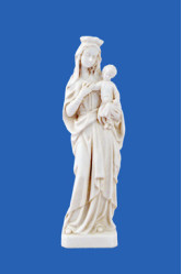 Statue resine blanc vierge