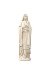 Sainte therese de l'enfant jesus en bois naturel 10cm