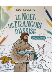 Le noël de françois d'assise (coloriage)