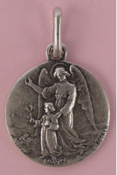 Medaille argent ange gardien