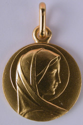 Medaille plaqué or vierge 116061.0970