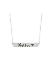 Collier avec pendentif plaque blessed