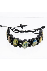 Bracelet saints sur corde reglable