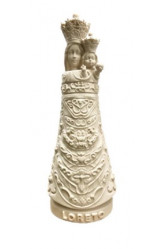 Vierge de lorette en bois naturel 10cm