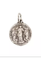 Medaille marie qui defait les noeuds metal argente