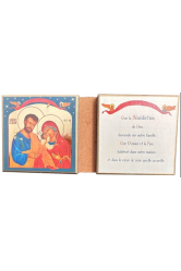 La sainte famille amour et paix - diptyque 8x16 cm - 594.f4