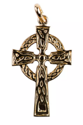 Croix pendentif celte palque or