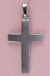 Croix argent classique satinee