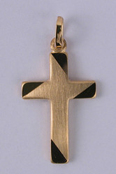 Croix plaque or diamantee